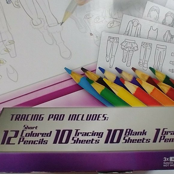 Crayola Light Up Tracing Pad Bright LED Power in an Ultra Thin Tablet - Pink - Picture 3 of 7